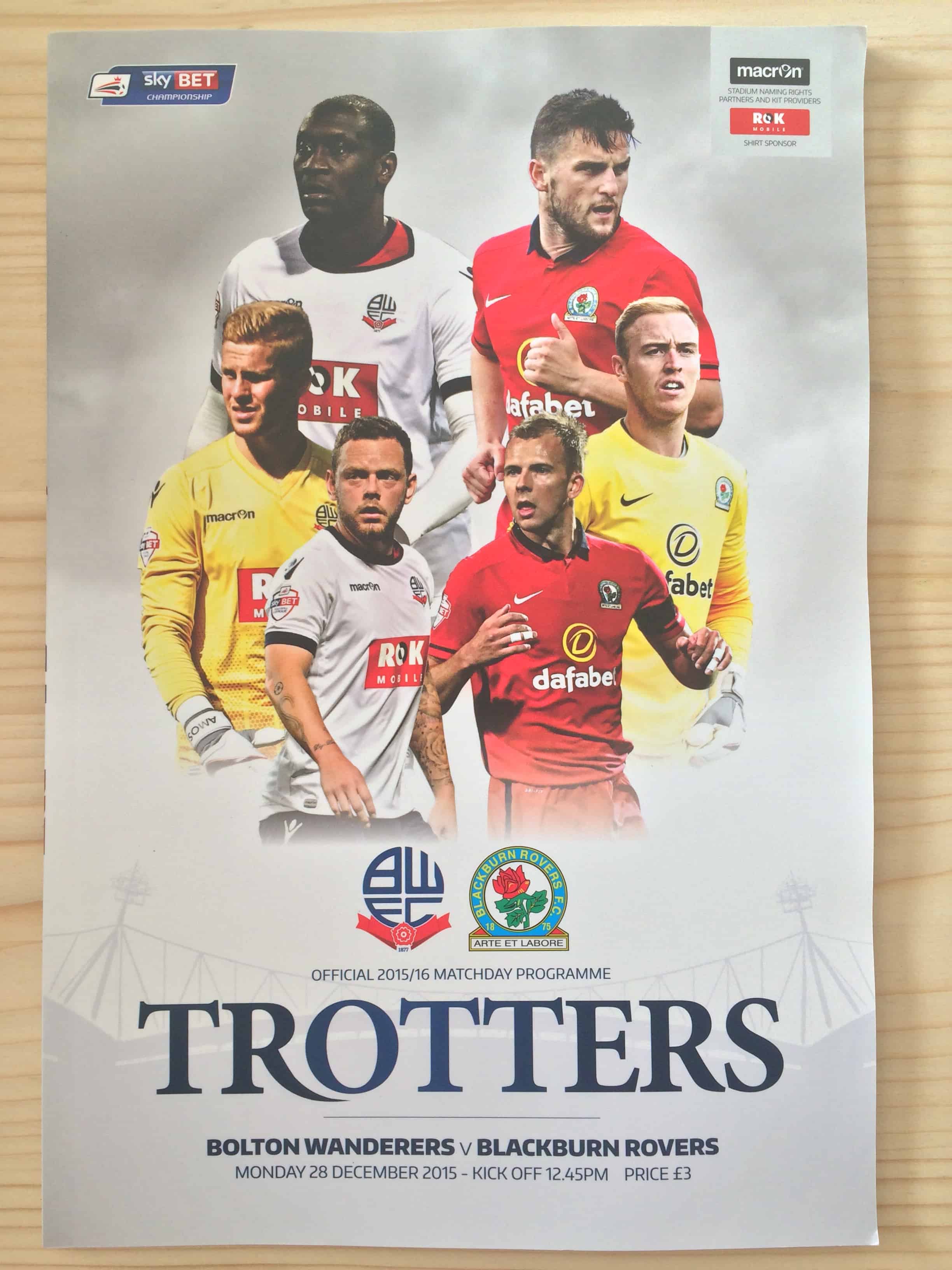 Bolton Wanderers FC v Blackburn Rovers FC